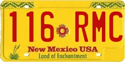 NM license plate 116RMC