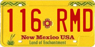 NM license plate 116RMD