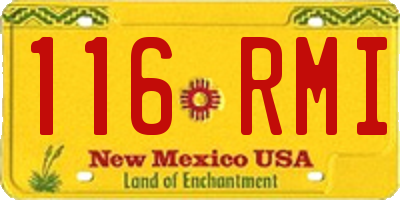 NM license plate 116RMI