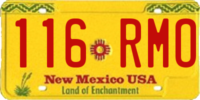 NM license plate 116RMO