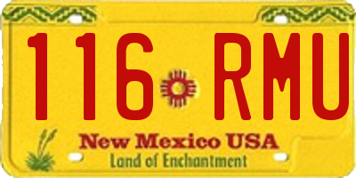 NM license plate 116RMU