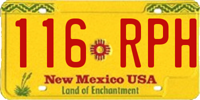 NM license plate 116RPH