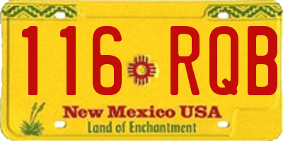 NM license plate 116RQB
