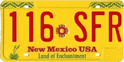 NM license plate 116SFR