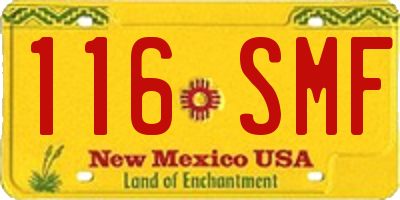 NM license plate 116SMF
