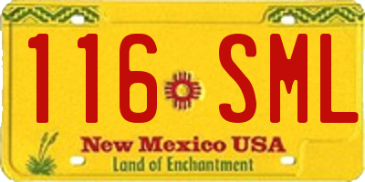 NM license plate 116SML