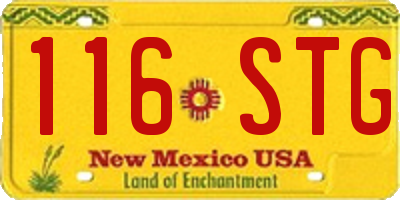 NM license plate 116STG