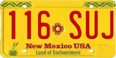 NM license plate 116SUJ