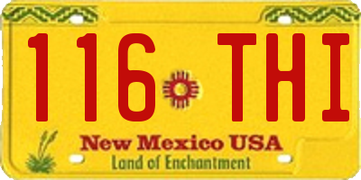 NM license plate 116THI