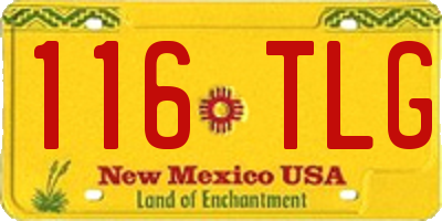 NM license plate 116TLG