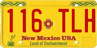 NM license plate 116TLH