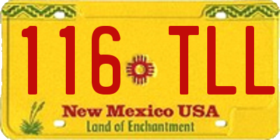NM license plate 116TLL