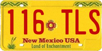 NM license plate 116TLS
