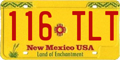 NM license plate 116TLT