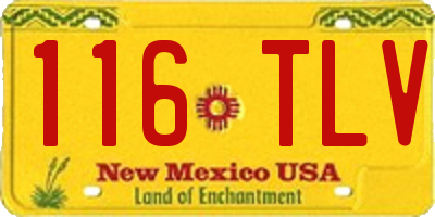 NM license plate 116TLV