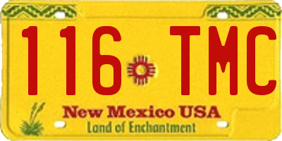 NM license plate 116TMC