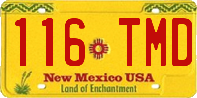 NM license plate 116TMD
