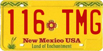 NM license plate 116TMG