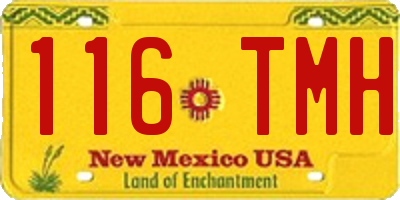 NM license plate 116TMH