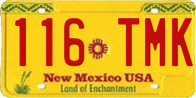 NM license plate 116TMK