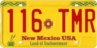 NM license plate 116TMR