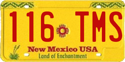 NM license plate 116TMS
