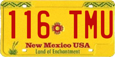 NM license plate 116TMU