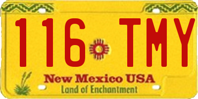 NM license plate 116TMY