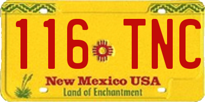 NM license plate 116TNC
