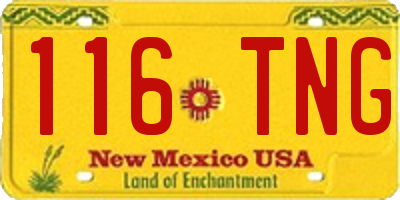 NM license plate 116TNG