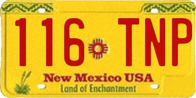 NM license plate 116TNP