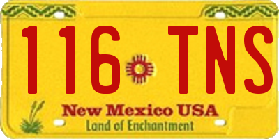 NM license plate 116TNS