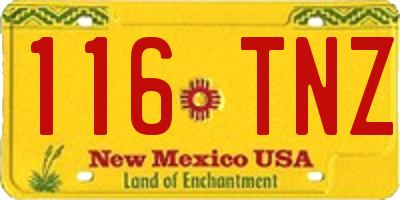 NM license plate 116TNZ