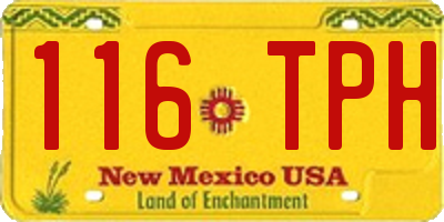 NM license plate 116TPH