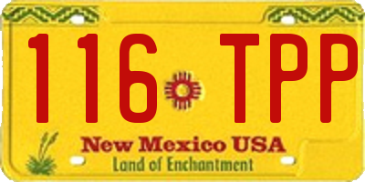 NM license plate 116TPP