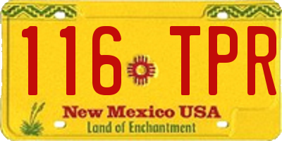 NM license plate 116TPR