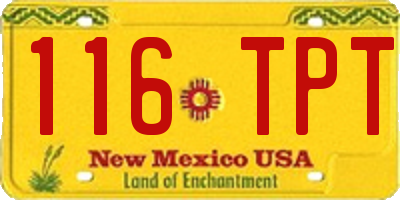 NM license plate 116TPT