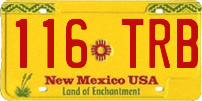 NM license plate 116TRB
