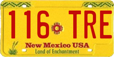 NM license plate 116TRE