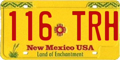 NM license plate 116TRH