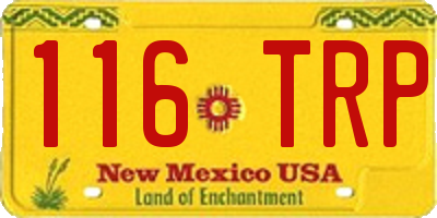NM license plate 116TRP