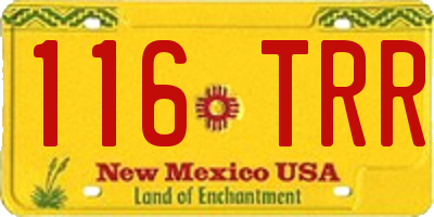 NM license plate 116TRR