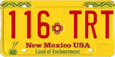 NM license plate 116TRT