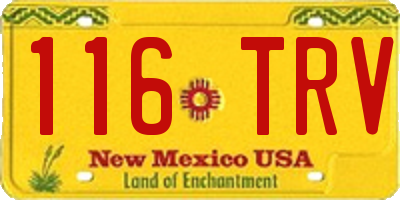 NM license plate 116TRV