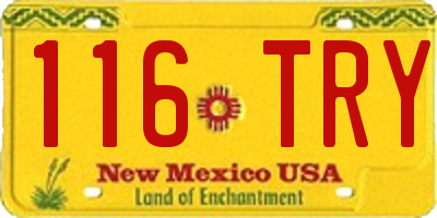 NM license plate 116TRY