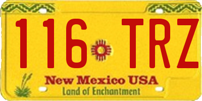 NM license plate 116TRZ