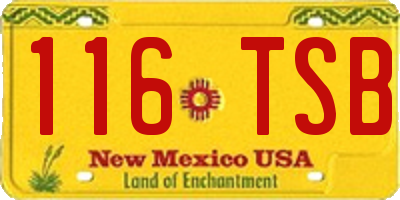 NM license plate 116TSB