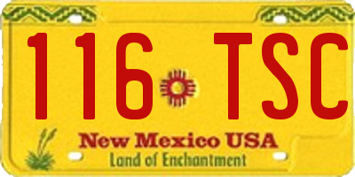 NM license plate 116TSC