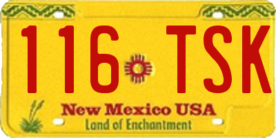 NM license plate 116TSK