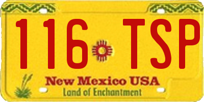 NM license plate 116TSP